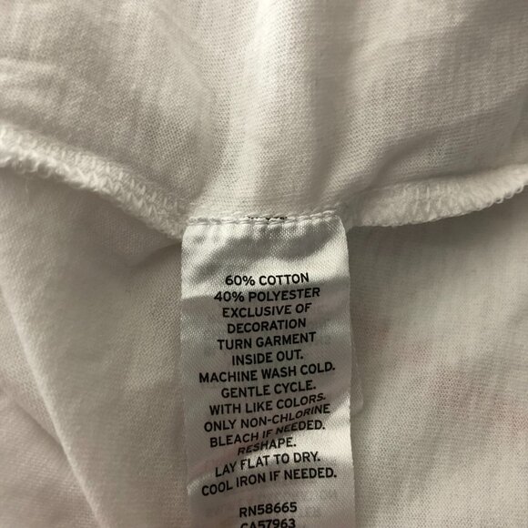 Halogen Womens T Shirt Top Mom Heart Arrow Crew Neck Short Sleeve White M - Picture 5 of 5